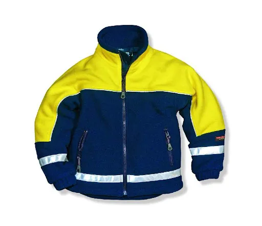 Fleece-Jacke Kids gelb/dunkelblau Gr. 110-116